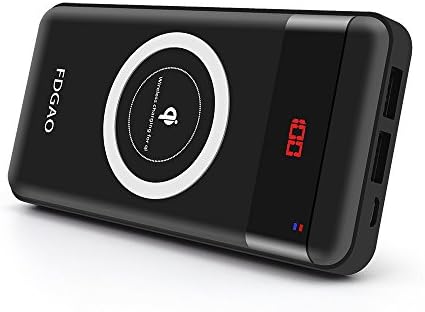 DINTO QI Wireless Portable Charger 20000mAh Power Bank Battery Charger External Battery Pack for iPhone X/XS/XR/XS MAX/8/8 Plus,Samsung Galaxy S7/S8/S8+/S9/S9+,Note 5/8 and All Qi-Enabled Phones
