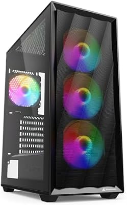 VK4 Rainbow Black, ATX PC Case