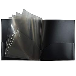 JAM PAPER Heavy Duty Plastic Multi Pocket Folders