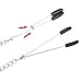 Nip ple Clamps Adjustable Tweezer with Chain Accessories Three Head Clip (Three Head-1)