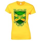Women's Jamaican Flag One Love Shield T Shirt