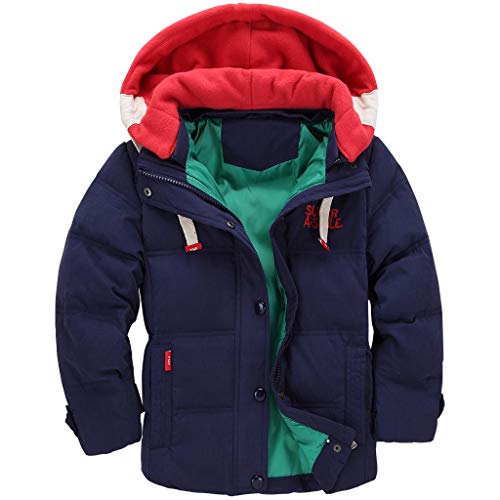 Kids Down Jacket Unisex Winter Hoodie Puffer Coat Thicken Padded Jacket Snowsuit