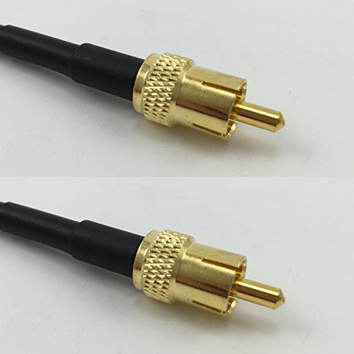 6 inch RGU178 RCA MALE to RCA MALE Pigtail Jumper RF coaxial cable 50ohm High Quality Quick USA Shipping
