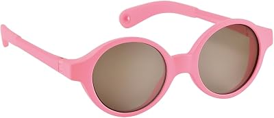 , Sonnenbrille für Babys von 9 bis 24 Monaten, 100% UV-Schutz – KAT. 3, Seitenschutz, optimaler Komfort, um 360° verstellbare Bügel, Neonrosa