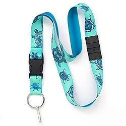 Buttonsmith Turtles Breakaway Lanyard - with Buckle