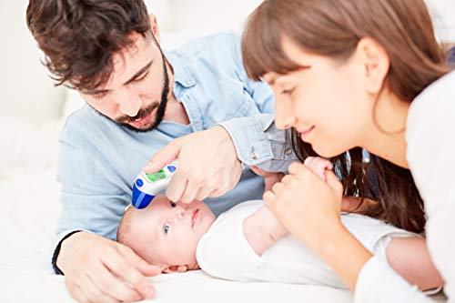 Ear & Forehead Thermometer Basal, Instant Proven Trusted Clinical Accuracy, Fever Indicator for Infants, Kids, Baby & Adults with FDA & CE Approved