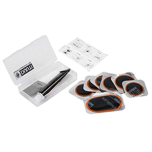 Lovelystar Tire Repair Kit, Cycling Bicycle Bike Repair Fix Kit Flat Rubber Tire Tyre Tube Patch Glue Set Bicycle Bike Repair Accessories