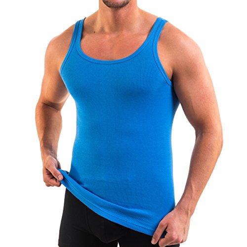 HERMKO 3000 Herren Tank Top 100/% Baumwolle in Feinripp Unterhemd Muskel Shirt Made in EU