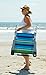 RIO Brands 15 Inch Portable Folding Lightweight Cushioned Beach/Backyard Chair with Durable Aluminum Frame, Blue/Green (4 Pack)