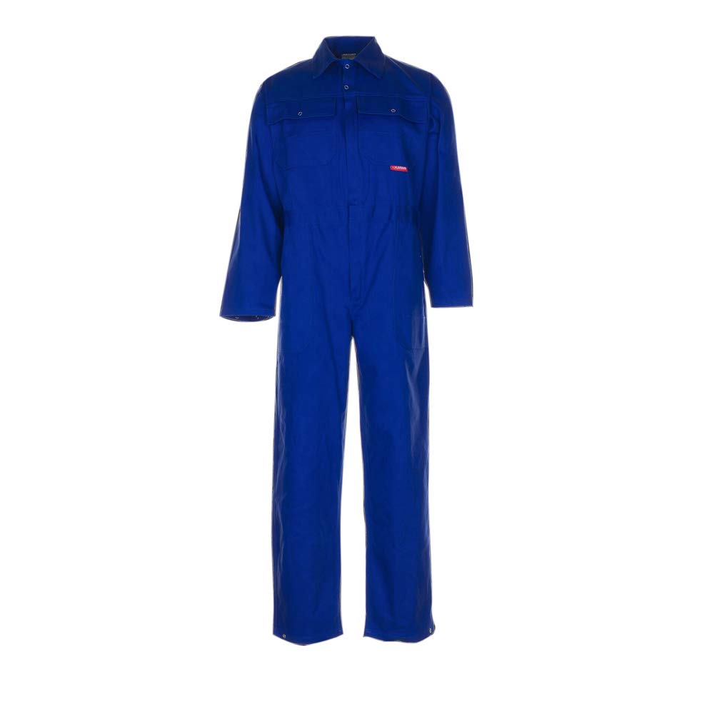 Planam 138052 Size 52 "BW 290" Overall with Concealed Zip - Royal Blue