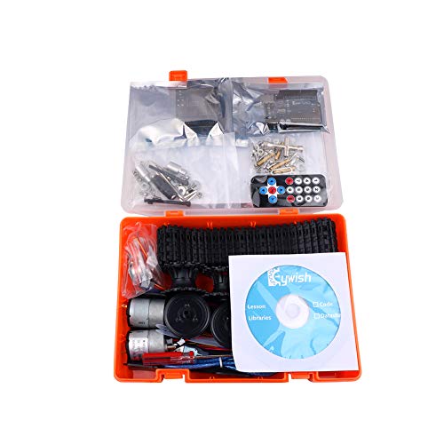 Keywish Panther-Tank Robot for Arduino UNO Project Smart Car Kit with Tutorial,Uno R3 Board,Line Tracking Module, Ultrasonic Sensor,Bluetooth Module,Great Educational Stem Toys for Boys and Girls - Thumbnail 5