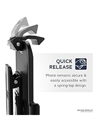 Carcasa para iPhone XR con funda de batería (alimentación rebelde) delgada y portátil con clip para el cinturón, color negro