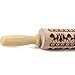 Christmas Wooden Rolling Pins,XYGGOO Wooden Engraved Embossing Rolling Pin with Christmas Deer Pattern for Baking Embossed Cookies,Rolling Pin Kitchen Tool for Kids and Adults to Make Cookie Dough