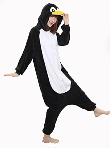 JC Flannel Cute Penguin Pajamas Men and Women Performance Suit Animal Suit