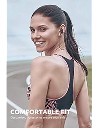 SoundPEATS   Auriculares inalámbricos Bluetooth con micrófono para deportes (calidad de sonido superior, Bluetooth 4.2, cancelación de ruido, 8 horas de tiempo de reproducción)
