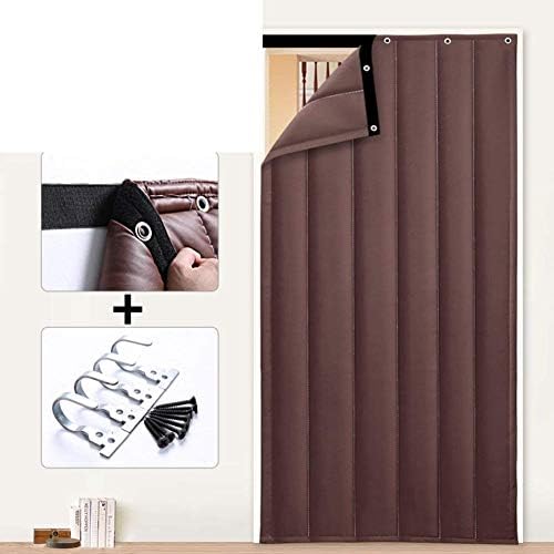 Winter thickening cotton curtain [warm winter] Windshield Home use [insulation] Windproof cold soundproofing curtain-A 130x220 cm (51x87 inch)