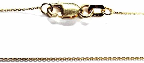 14kt 14K Yellow Solid Gold 16" 18" 20" 24" .5mm DAINTY Diamond Cut Cable Chain