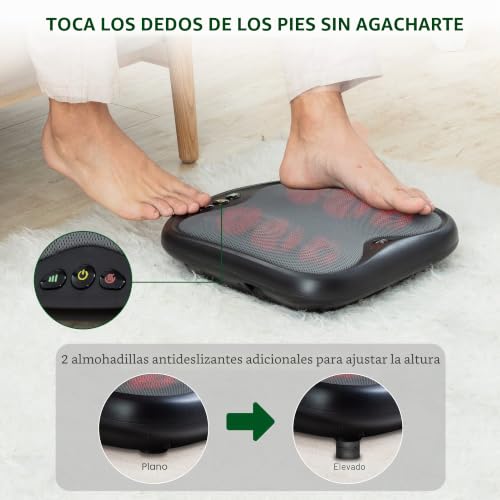 Snailax 2 in 1 Shiatsu Foot Massager with Heat, Flexible Massage Knots for All Sizes of Feet, Foot Warmer, Electric Pain Reliever