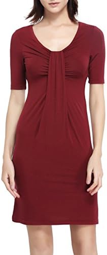 Summer Dresses for Women T Shirt Dress Frills O Neck Frocks Short Sleeve Shift