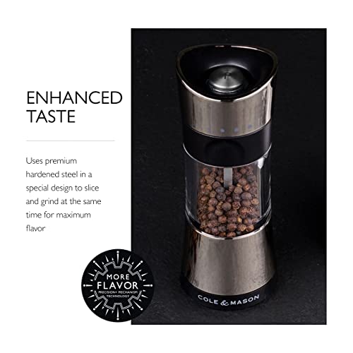 Cole & Mason 6inch Horsham Salt & Pepper Mill Gift Set Inverted Salt and Pepper Grinders