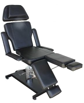 hydraulisch höhenverstellbare Kosmetikliege mit verstellbarem Rücken- und Beinteilen Farbe SW / SW