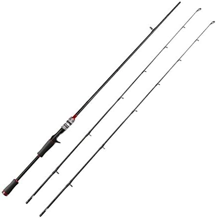 2-Piece 7-Feet Casting Rod Carbon Portable Baitcast Rod Medium Light and Medium Inshore Baitcasting Fishing Rod Freshwater Baitcaster Rod with 2 Travle Design Casting Rod (Red-7'Casting Rod)