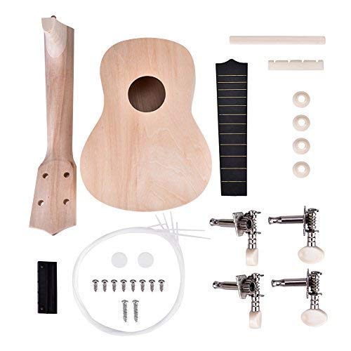 Ukulele DIY Kit, 21 inch 4 String Ukelele DIY Set for Kids Children Adults Art Project Musical Instrument