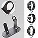 OLEBR 3 in 1 Charging Stand Compatible with Apple Watch 45mm/44mm and 41mm/40mm Series 7/SE/6/5 /4/3 /2/1, AirPods Pro and Phone Series 13/12/11/X/8/7/6S/5（Original Cable Required） Space Gray