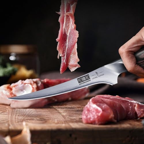 HOSHANHO Fillet Knife 7 Inch, Super Sharp Japanese Fish Boning Knife | Professional High Carbon Stainless Steel Filleting Knives for Meat Poultry Cutting