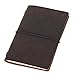 Pocket Travelers Notebook, Refillable Leather Travel Journal for Men & Women, Notebook Cover for Field Notes, Moleskine Small 3.5 x 5.5 Inches, Dark Brown