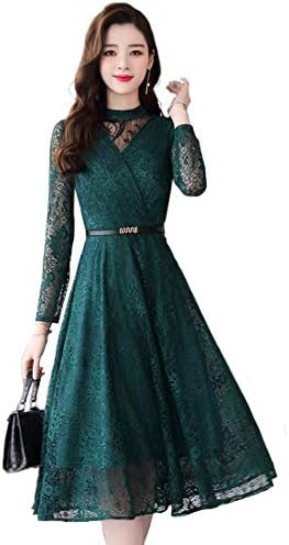 Amazon パーティードレス 大きいサイズ 結婚式 ロング 黒 緑 ワンピース ドレス お呼ばれ 袖あり 半袖 二次会 披露宴 レース ミモレ丈 ケミカルレース Aライン フォーマル 体型カバー フォーマル 謝恩会 発表会 演奏会 披露宴 イブニングドレス 通販