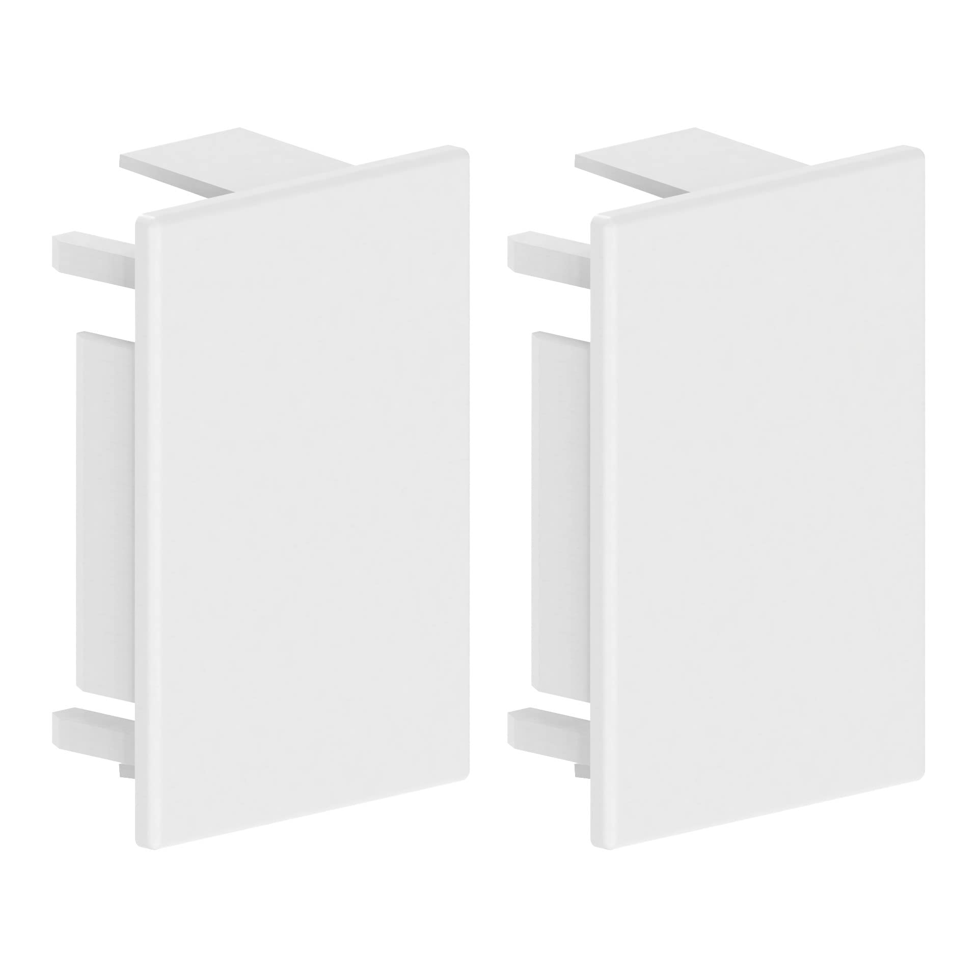 Habengut End Caps for Mounting The Cable Duct 40 x 60 mm, White