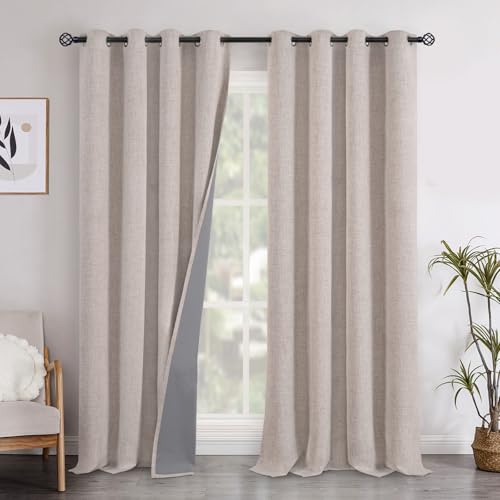 YoungsTex Linen Blackout Curtains