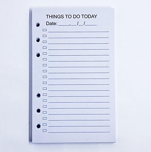 To Do Refill Paper Inserts - Notebooks, Diaries, Journals - Loose Leaf Binders - For Him or Her