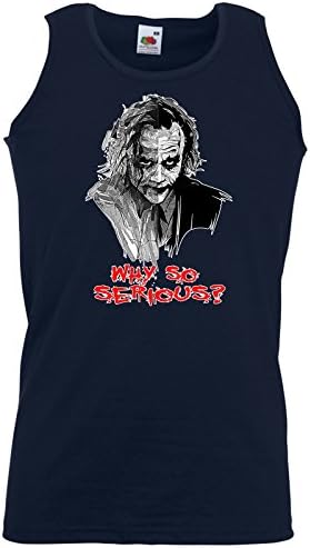 Mens Funny Printed Tank Tops-Joker Why So Serious Batman Inspired tshirt