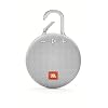 JBL Clip 3 Bluetooth Lautsprecher in Weiß – Wasserdichte, tragbare Musikbox mit praktischem Karabiner – Bis zu 10…