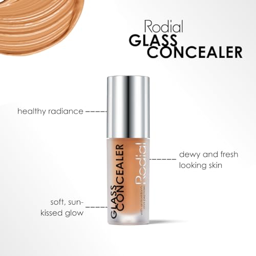 RODIAL GLASS CONCEALER SHADE 2 – LUMINOUS, FULL-COVERAGE CREAM WITH PEPTIDES AND ANTIOXIDANTS FOR FLAWLESS SKIN, 0.1 FL. OZ.