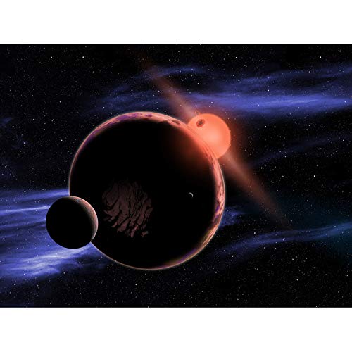 Space NASA Red Dwarf Planet Concept Illustration Art Print Canvas Premium Wall Decor Poster Mural