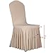 1 x Soulfeel Long Stretch Spandex Dining Chair Cover Protectors, Super Fit Banquet Chair Seat Slipcovers for Hotel and Wedding Ceremony, Removable & Washable (Black)
