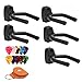 Guitar Hangers, 5 Pack Guitar Wall Mounts Stand Holder Hook Fits Most Guitars w/ 10 Picks + 1 PU Pick Holder Case