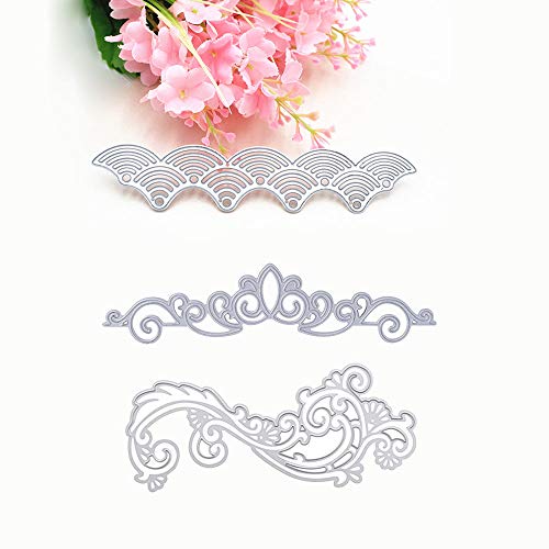 Benbo Cutting Dies, Flower Lace Embossing Stencil Dies Cut, Metal Mould Template Cutting Dies Stencil for DIY Scrapbooking Embossing Album Paper Card Decor Craft (Lace Embossing Serial)