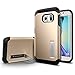 Spigen Tough Armor Galaxy S6 Edge Case with Kickstand and Extreme Heavy Duty Protection and Air Cushion Technology for Galaxy S6 Edge 2015 - Champagne Gold