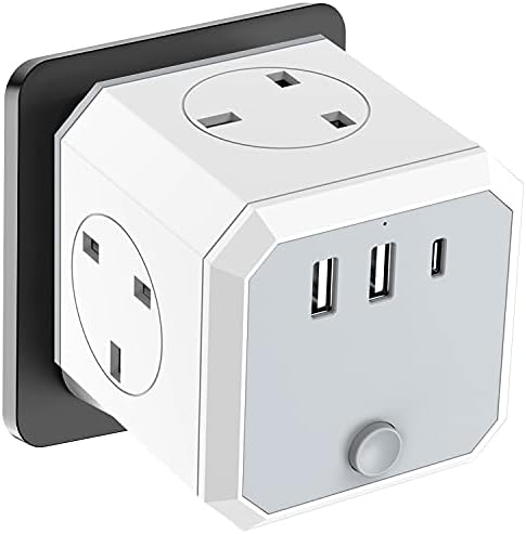 VanStar 3 Prong Outlet Adapter Multi-Plug Cube Plug Extender Splitter ...