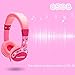 JIEDING Kids Headphones,3.5mm Jack 85dB Volume Limited Stereo Wired Children’s Headphones Over Ear Headsets(Pink)thumb 4