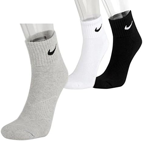 ナイキ 靴下 3足組 白 黒 グレー コットン クッション クォーター ソックス Sx4703 23 25cm スポーツソックス 通販 Amazon