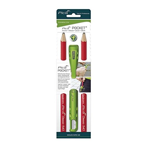 PICA 505/01 Pocket Carpenter 2/PK PENCILS 24CM (3 Pack)