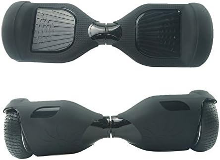 [WheelElite] Silicone Case Scratch Protector Wrap Rubber Cover Protective Skin for 6.5 Inch Hover Board 2 Wheels Balance Scooter (Black-Full)