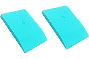 DGAGA 2 Pack of Mini Squeegees, Self Adhesive Silk Screen Stencil Squeegee Turquoise Silicone Screen Printing Tools for Applying Mesh Stencils Ink or Chalk Paste Scraper