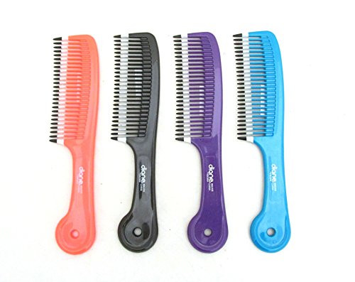 Fromm Wet Double Dipped Comb Black, 5 Count, Detangler, rounded tips, won't pull on hair, protects hair scalp, for all hair types, hair length, short hair, long hair, sectioning, style your hair