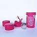 GOMOYO “I Am” Word Mesh on BlenderBottle Brand ProStak Shaker Cup, 22-oz. Protein Shaker Bottle with BlenderBall Whisk and 2 Twist n’ Lock Attachable containerss (Pink)